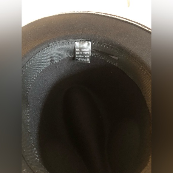 NWOT Adjustable Black and White Fedora Hat - Picture 5 of 5